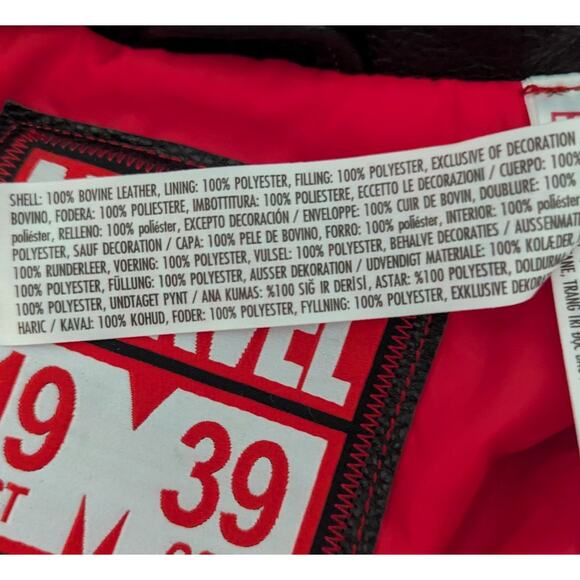 Disney Parks Marvel Men’s Black Leather Jacket Small 1939 Edition Biker Moto - Picture 6 of 8